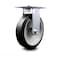 Service Caster 8 Inch Heavy Duty Top Plate Rubber on Aluminum Rigid Caster with Roller Bearing SCC-35R820-RAR - alternate 3